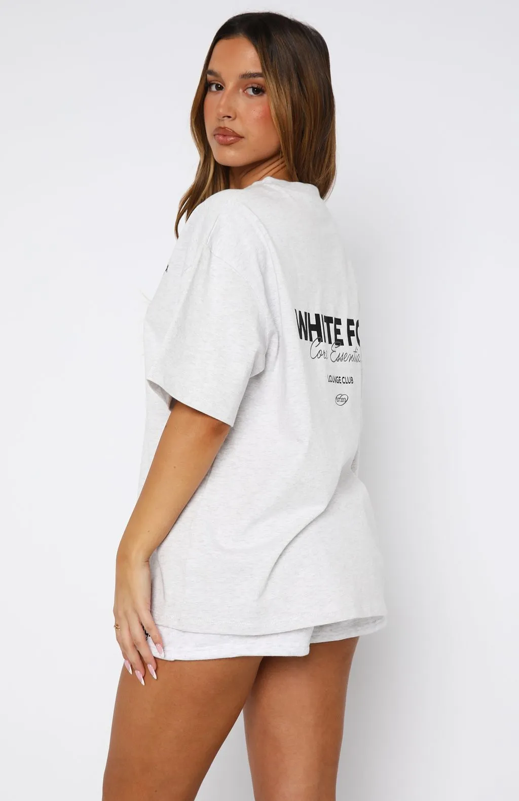 Core Essentials Oversized Tee Grey Marle sold by White Fox Boutique product image thumbnail 3