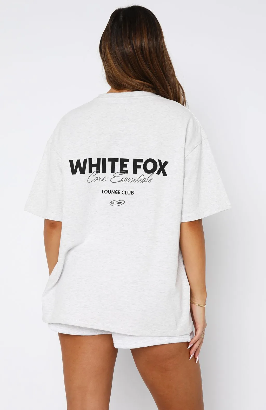 Core Essentials Oversized Tee Grey Marle sold by White Fox Boutique product image thumbnail 4