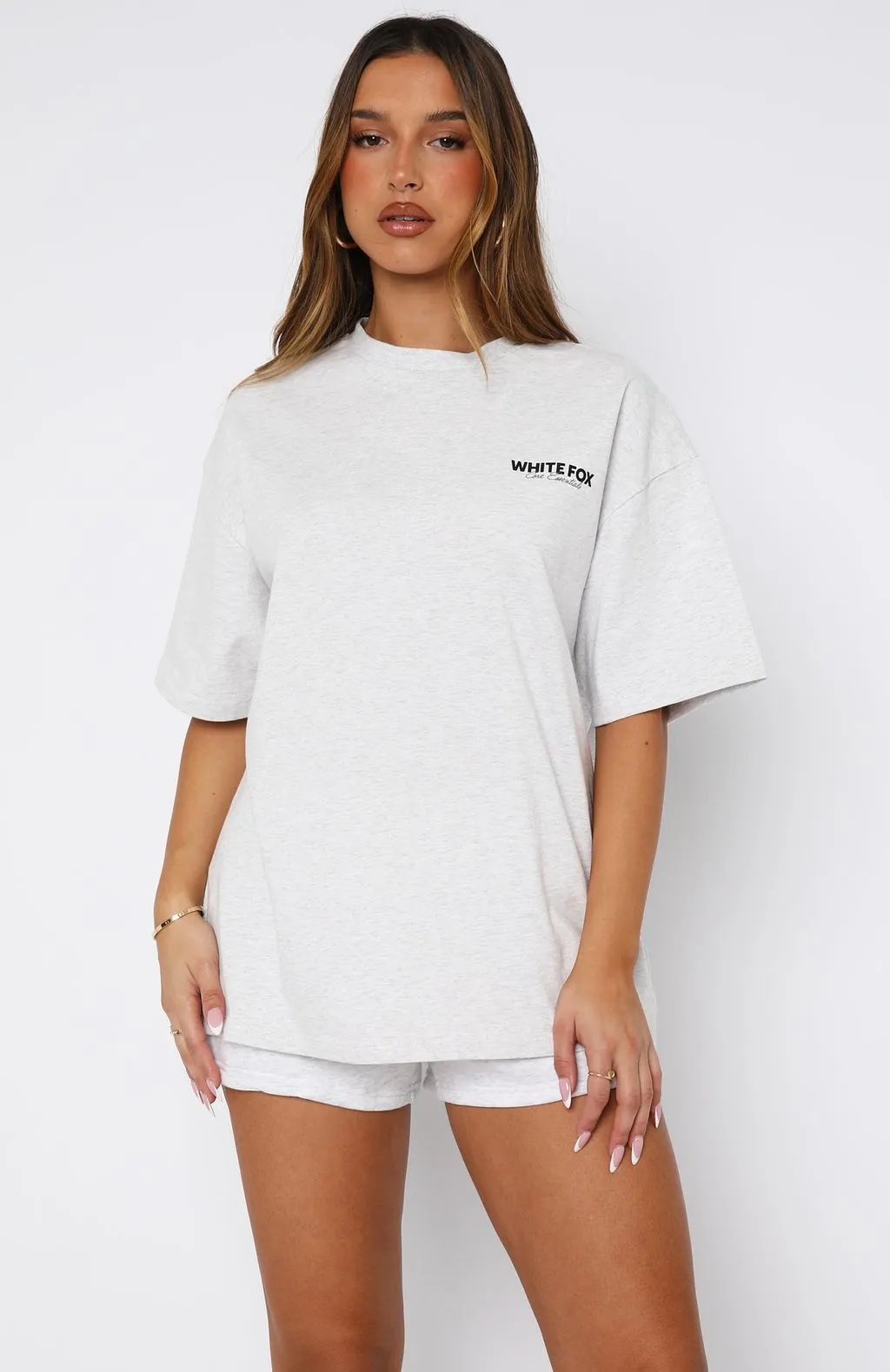 Core Essentials Oversized Tee Grey Marle sold by White Fox Boutique product image thumbnail 2