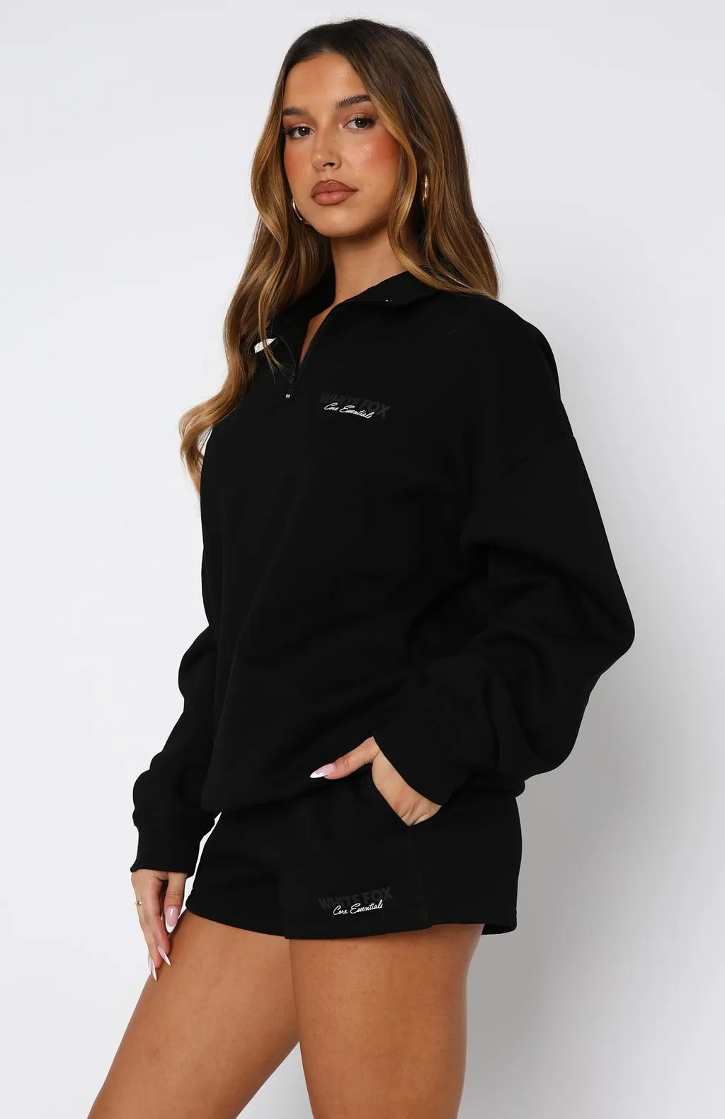 Core Essentials Lounge Shorts Black sold by White Fox Boutique product image thumbnail 3