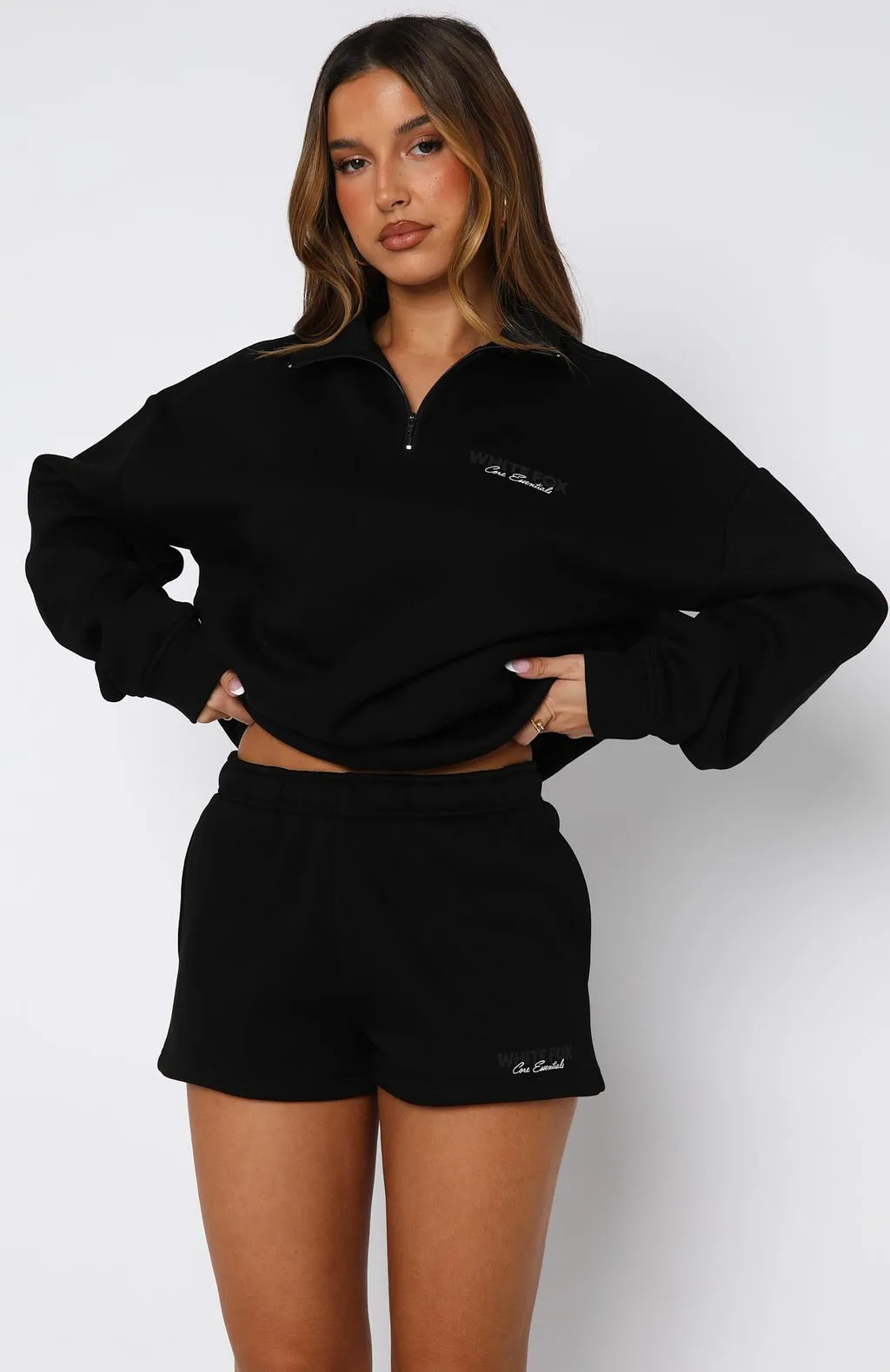 Core Essentials Lounge Shorts Black sold by White Fox Boutique product image thumbnail 2