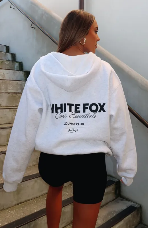 Core Essentials Zip Hoodie Grey Marle sold by White Fox Boutique