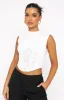 Mixed Ties Corset Tank White sold by White Fox Boutique