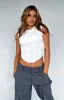 Mixed Ties Corset Tank White sold by White Fox Boutique