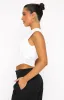 Mixed Ties Corset Tank White sold by White Fox Boutique