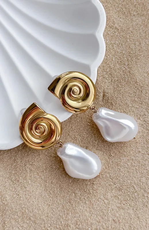 Sage Earrings Gold sold by White Fox Boutique