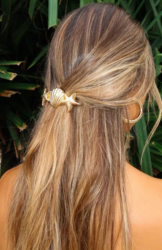 Eva Hair Clip Gold made by White Fox Boutique