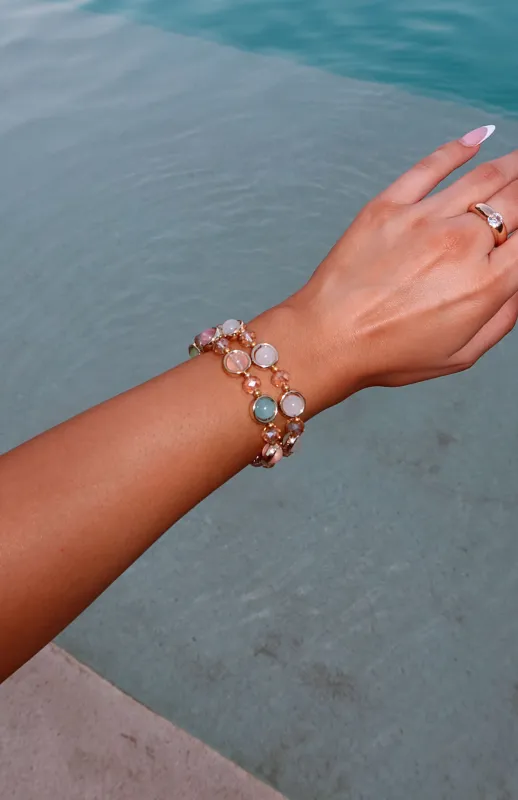 Allison Bracelet Set Multi/Gold sold by White Fox Boutique