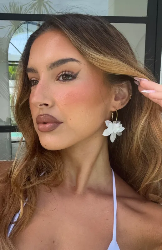 Vivian Earrings White/Gold sold by White Fox Boutique