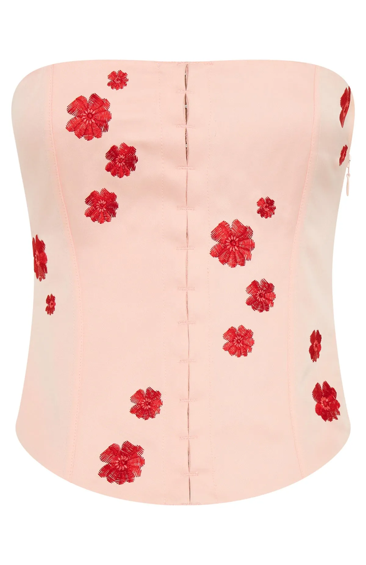 Beyond Me Strapless Embroidered Bustier Pink sold by White Fox Boutique product image thumbnail 5