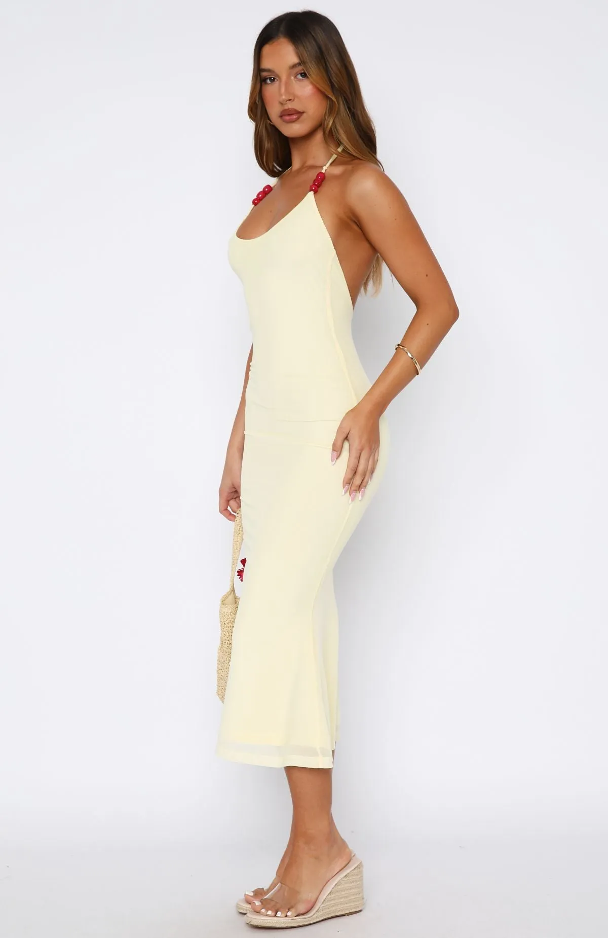 Tropic Like It's Hot Midi Dress Lemon sold by White Fox Boutique product image thumbnail 3