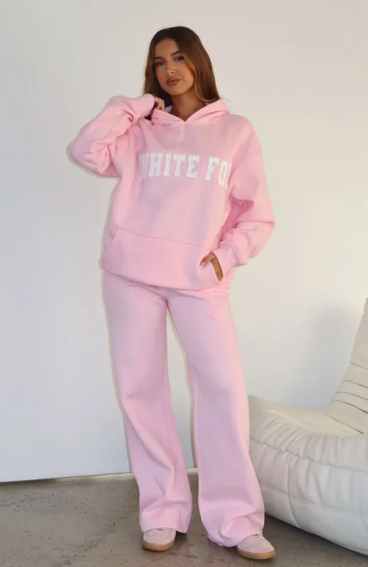 Shout It Out Wide Leg Sweatpants Pink sold by White Fox Boutique