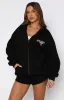 Protecting What's Mine Zip Front Hoodie Black sold by White Fox Boutique
