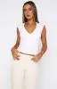 About Us V Neck Top White sold by White Fox Boutique