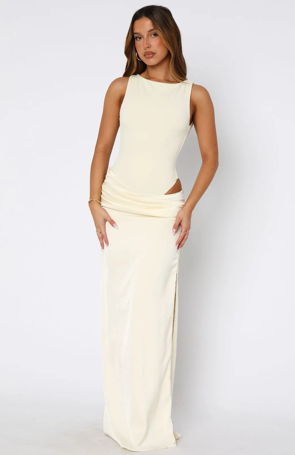 Moonlight Muse Maxi Dress Lemon sold by White Fox Boutique product image thumbnail 3
