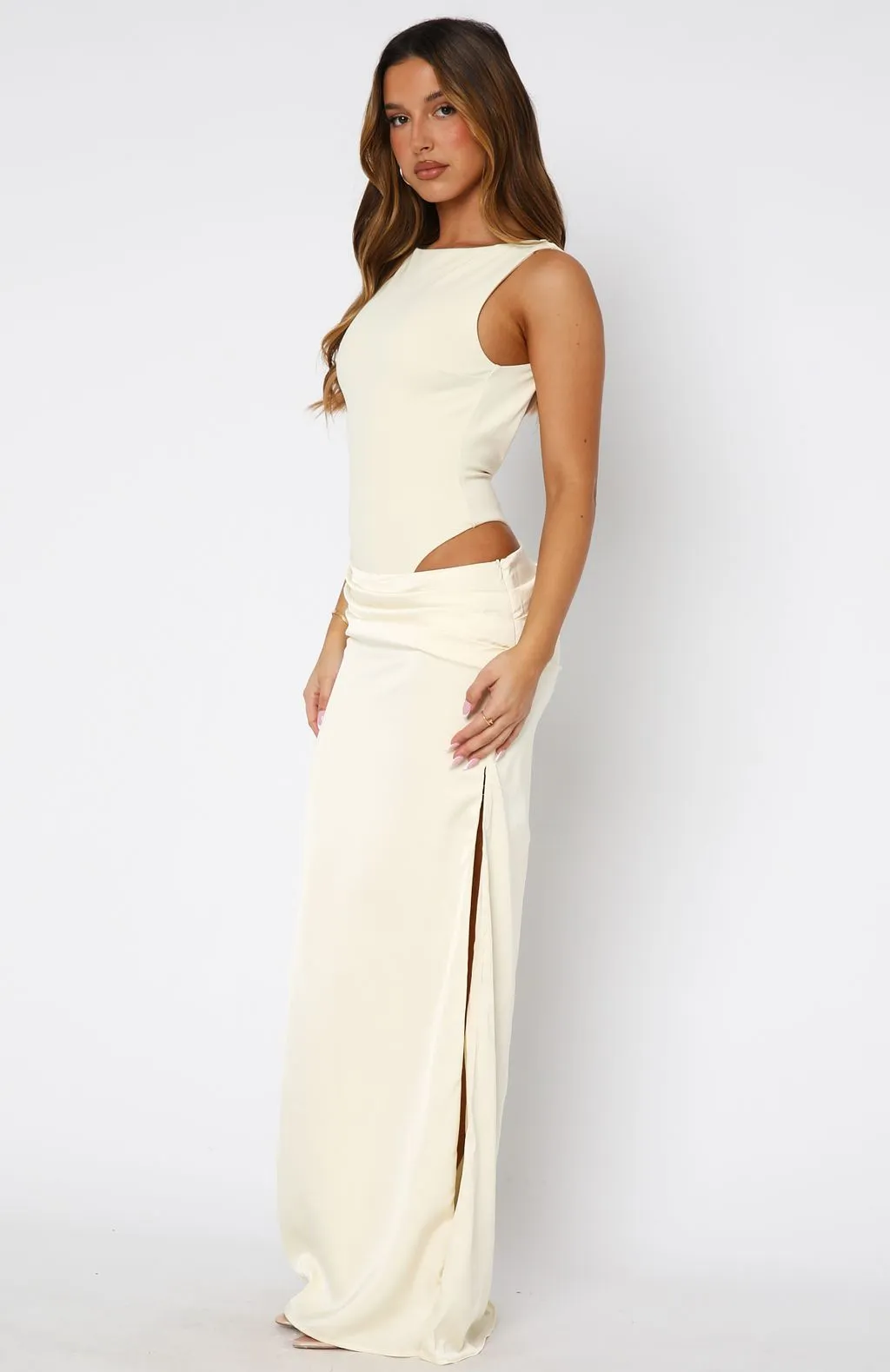 Moonlight Muse Maxi Dress Lemon sold by White Fox Boutique product image thumbnail 4