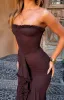 Still Got It Mesh Maxi Dress Chocolate sold by White Fox Boutique