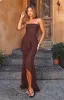 Still Got It Mesh Maxi Dress Chocolate sold by White Fox Boutique