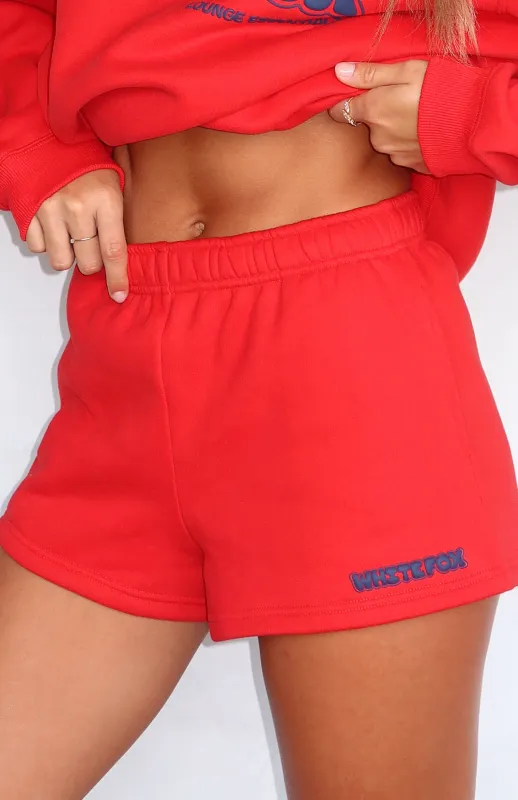 Give It A Try Lounge Shorts Red sold by White Fox Boutique