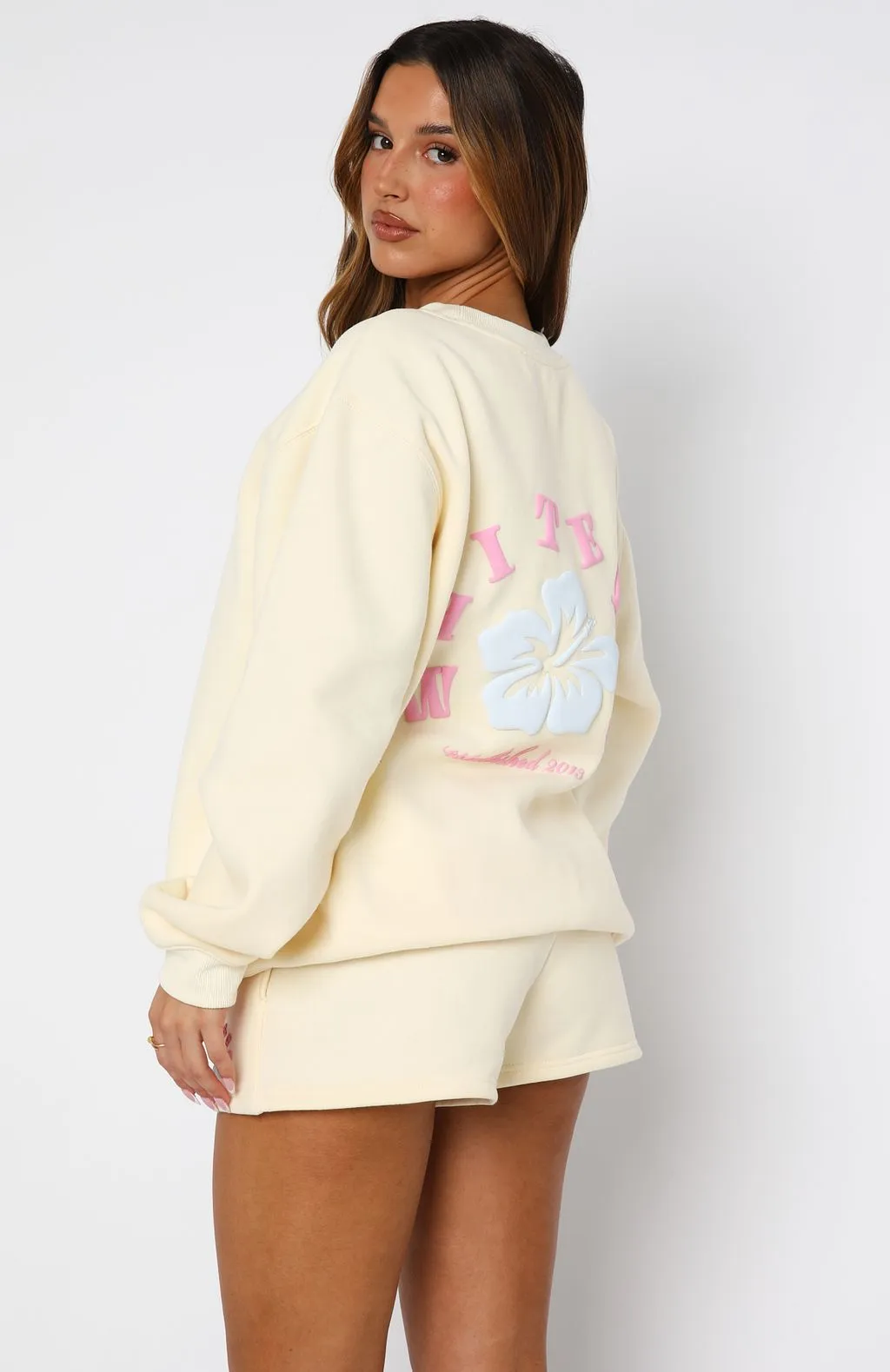 Keep Blooming Oversized Sweater Lemon sold by White Fox Boutique product image thumbnail 4
