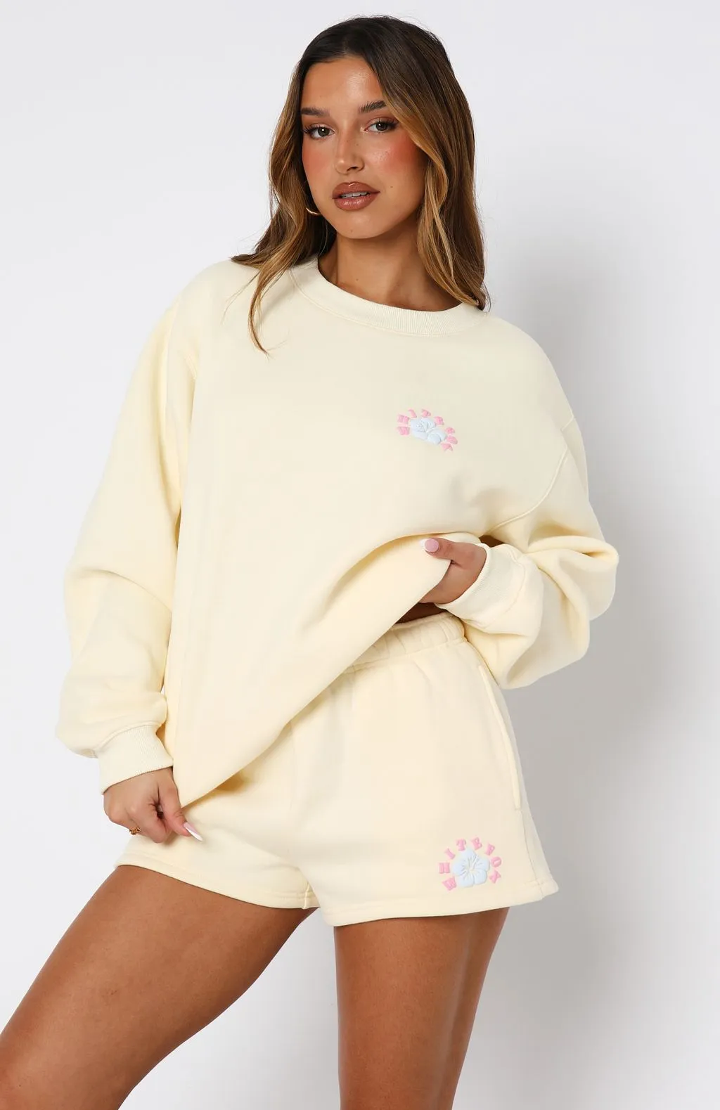 Keep Blooming Oversized Sweater Lemon sold by White Fox Boutique product image thumbnail 2