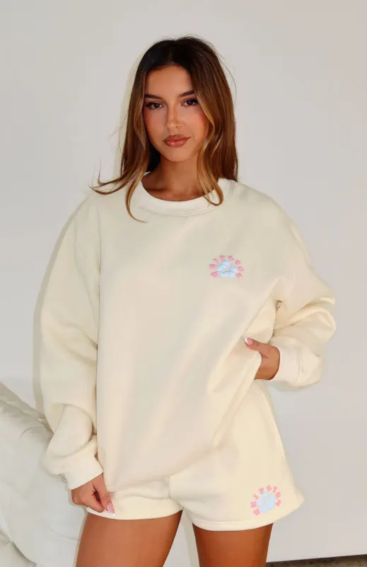 Keep Blooming Lounge Shorts Lemon sold by White Fox Boutique