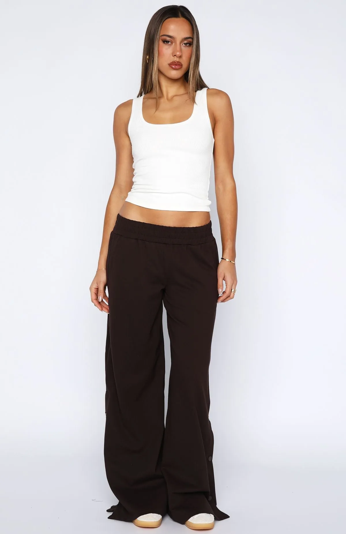 Our Bridges Burned Wide Leg Pants Chocolate sold by White Fox Boutique product image thumbnail 2