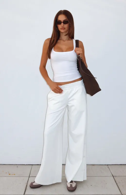 Our Bridges Burned Wide Leg Pants Cream sold by White Fox Boutique
