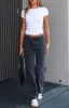 Bethany Mid Rise Straight Leg Jeans Black Acid sold by White Fox Boutique