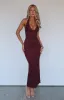 Destiny Lace Maxi Dress Burgundy sold by White Fox Boutique