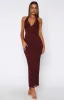 Destiny Lace Maxi Dress Burgundy sold by White Fox Boutique