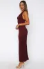 Destiny Lace Maxi Dress Burgundy sold by White Fox Boutique