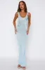 Marine Mist Sequin Knit Maxi Dress Blue sold by White Fox Boutique