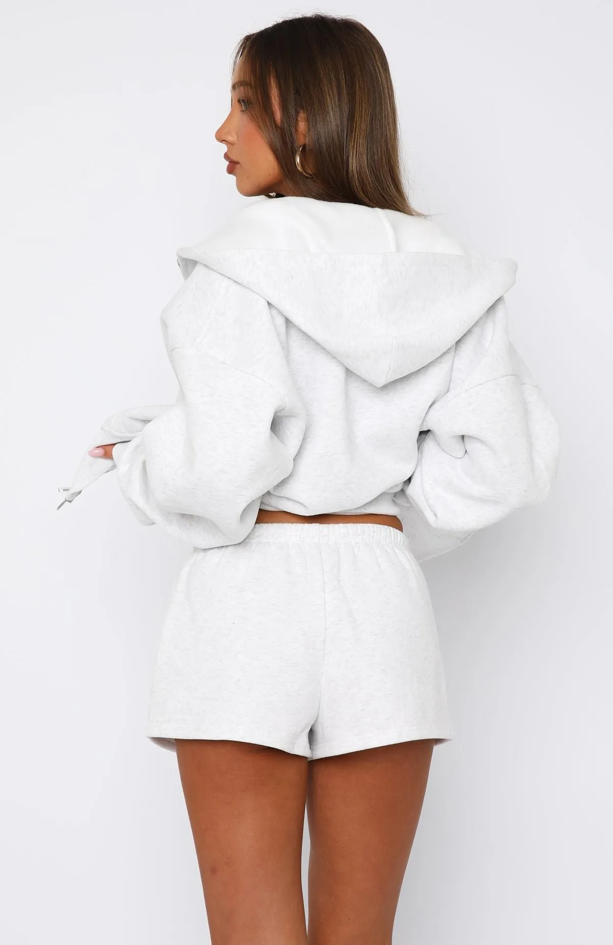 Can't Miss It Lounge Shorts Grey Marle/Rose Gold sold by White Fox Boutique product image thumbnail 4