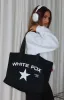 Never Wrong Tote Bag Black/White sold by White Fox Boutique