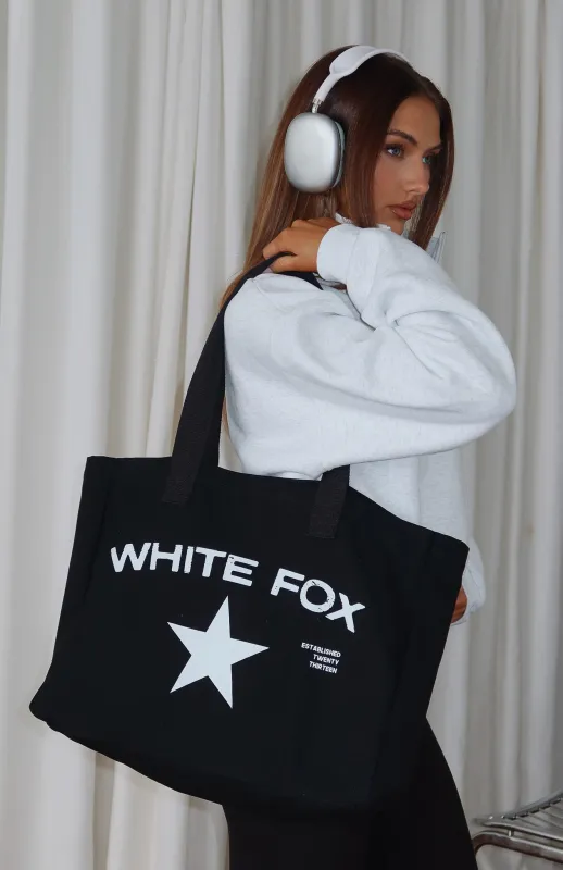 Never Wrong Tote Bag Black/White sold by White Fox Boutique