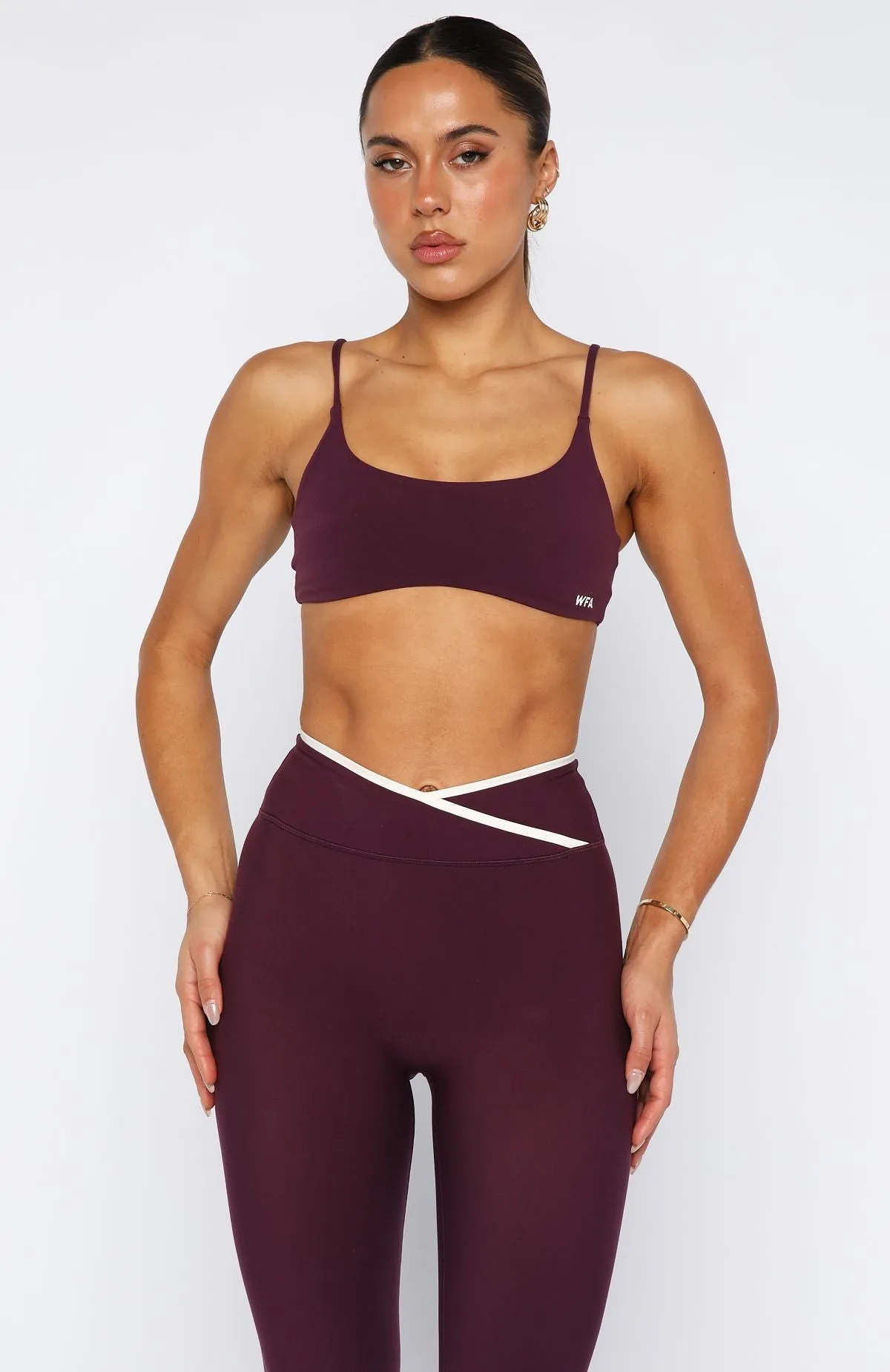 Motivate You Sports Bra Plum sold by White Fox Boutique product image thumbnail 2