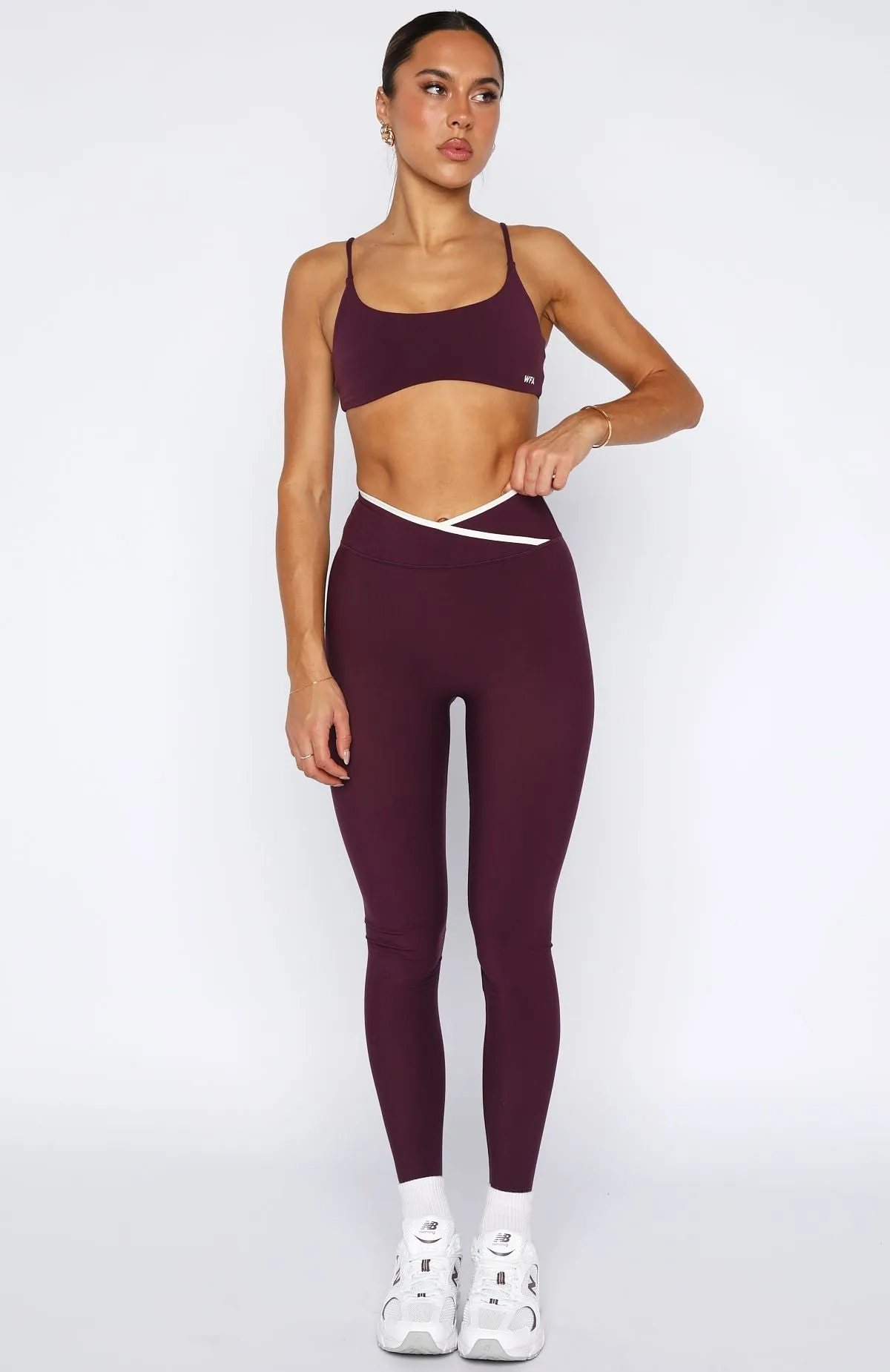 Form Leggings Plum/Cream sold by White Fox Boutique product image thumbnail 2