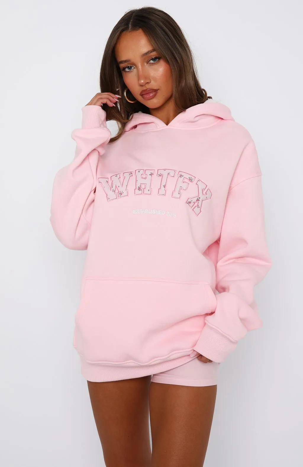 Sweet Sweet Moments Oversized Hoodie Pink sold by White Fox Boutique product image thumbnail 2