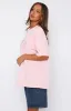 Sweet Sweet Moments Oversized Tee Pink sold by White Fox Boutique