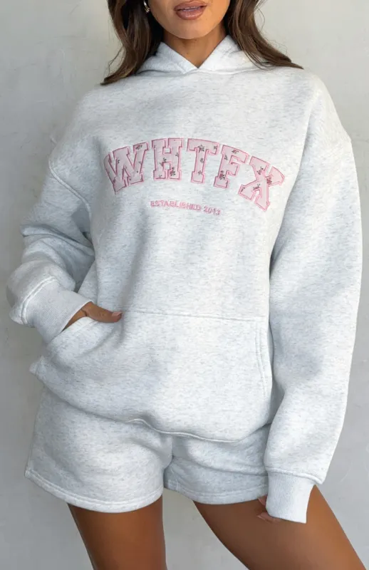 Sweet Sweet Moments Oversized Hoodie Grey Marle sold by White Fox Boutique