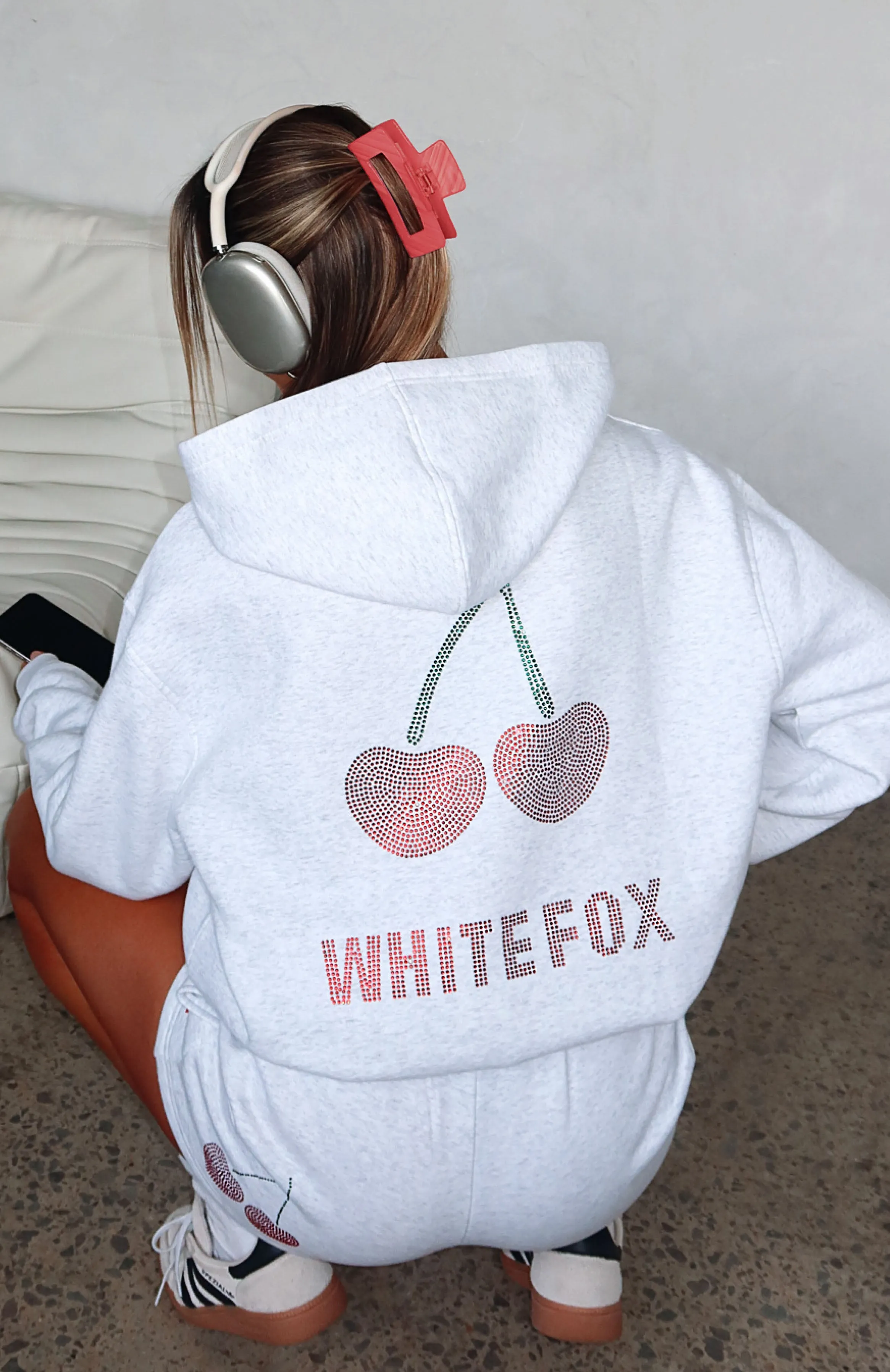 Made With Love Oversized Hoodie Grey Marle sold by White Fox Boutique