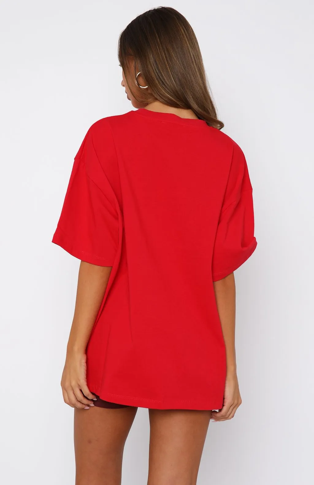 Sweet Cherry Edition Oversized Tee Red sold by White Fox Boutique product image thumbnail 4