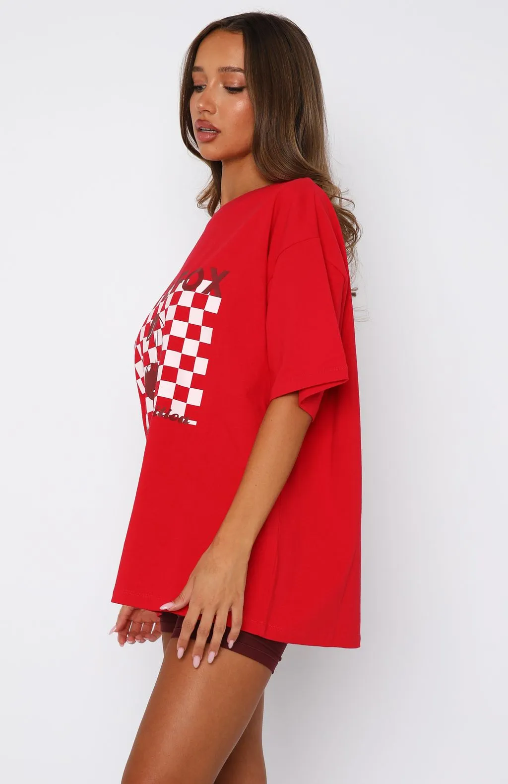 Sweet Cherry Edition Oversized Tee Red sold by White Fox Boutique product image thumbnail 3