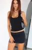 Late Nights Mini Skirt Black sold by White Fox Boutique