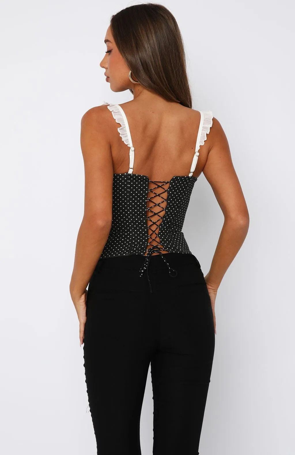 Angel Wings Bustier Ivory/Polka Dot sold by White Fox Boutique product image thumbnail 4