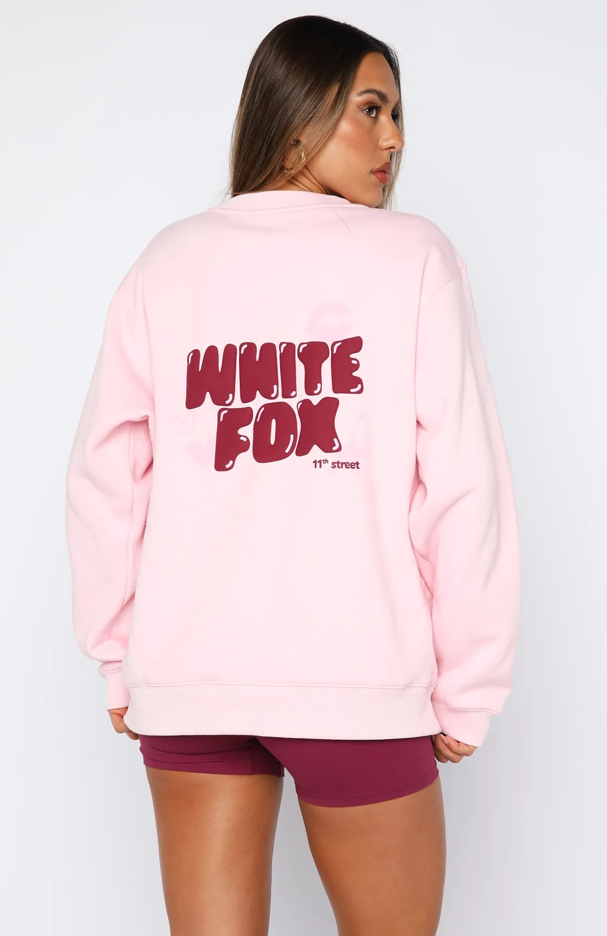 11th Street Sweet Kisses Oversized Sweater Pink Sugar sold by White Fox Boutique product image thumbnail 4