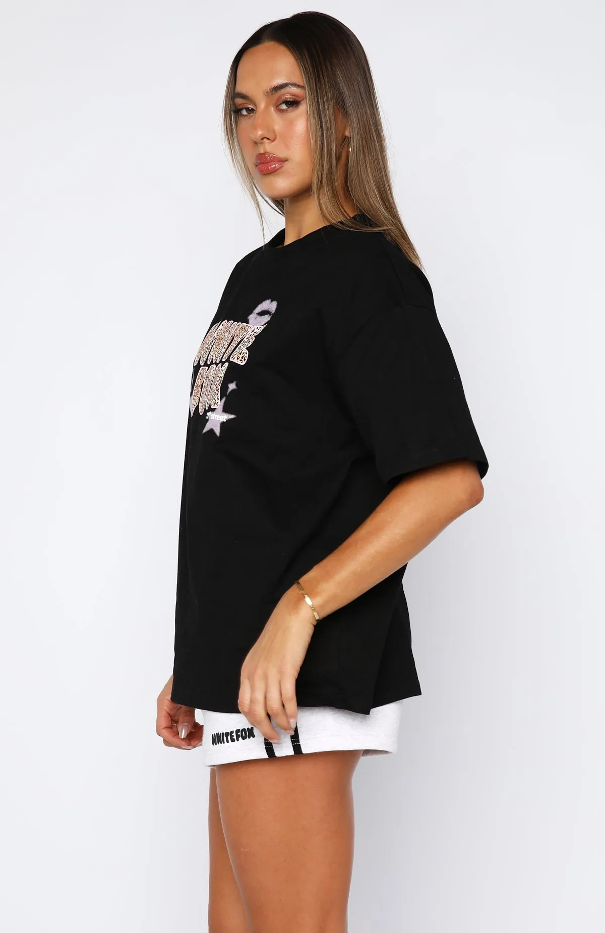 11th Street She's So Lucky Oversized Tee Licorice sold by White Fox Boutique product image thumbnail 3
