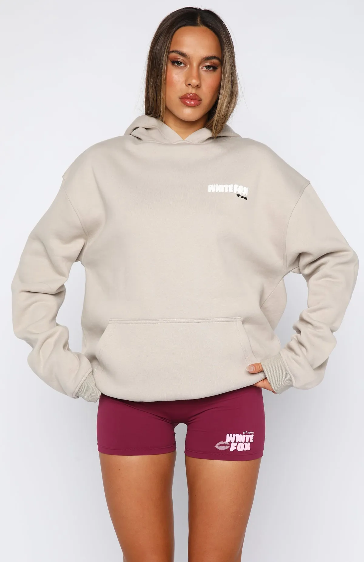 11th Street She's So Lucky Oversized Hoodie Moon Kiss sold by White Fox Boutique product image thumbnail 2