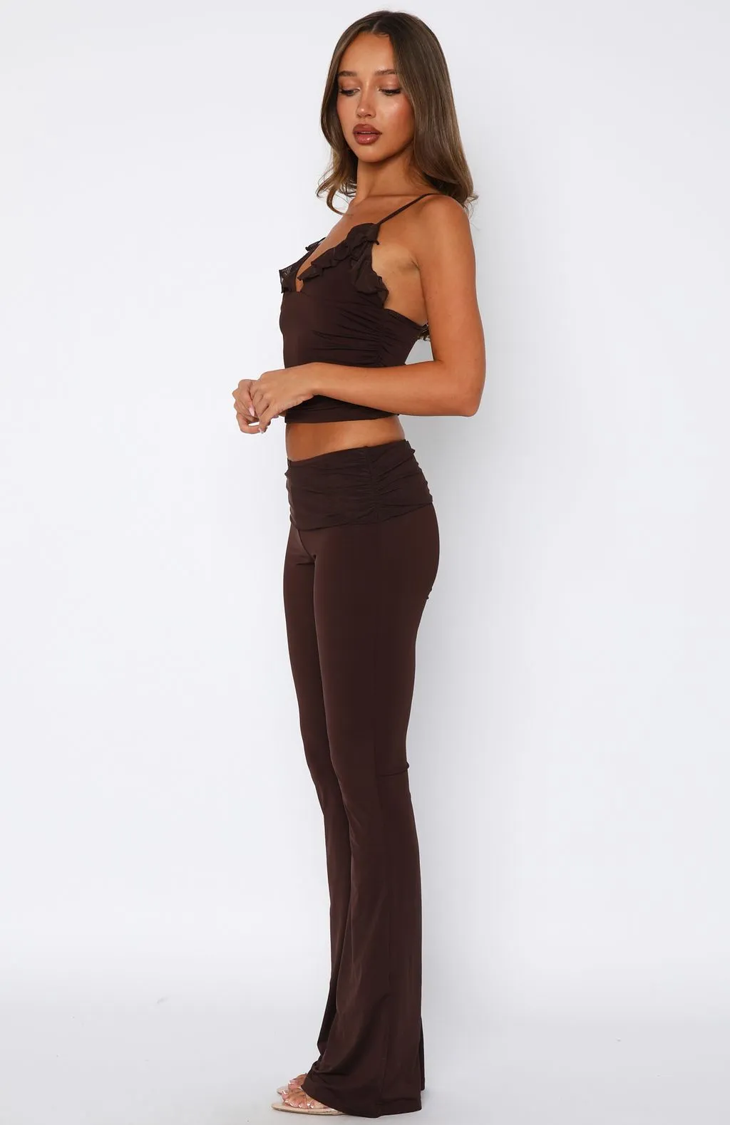 Midnight Tango Pants Chocolate sold by White Fox Boutique product image thumbnail 3